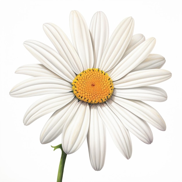 there is a white flower with a yellow center on a white background generative ai