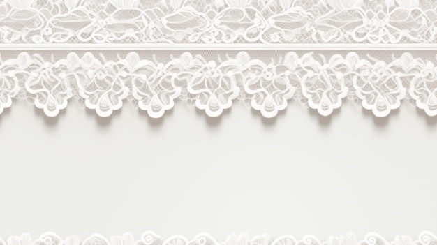 Photo there is a white lace border with a white background generative ai