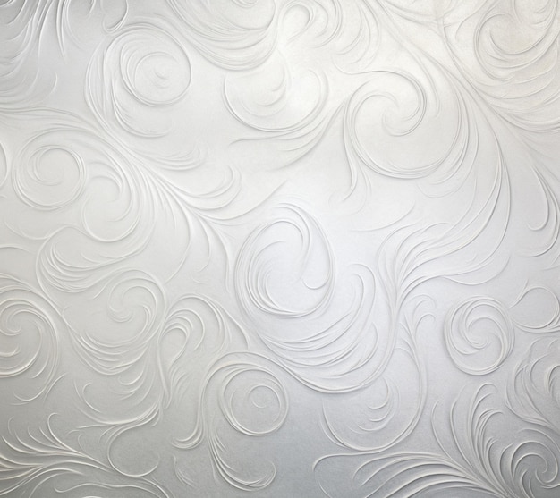 Photo there is a white wall with a pattern of swirls on it generative ai