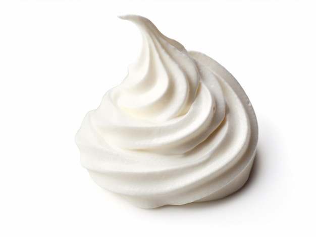 白い表面に白いホイップクリームが生成されています