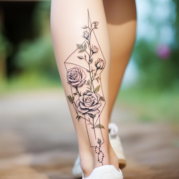 Ankle flower ring by Melissa at Lady Luck : r/tattoo