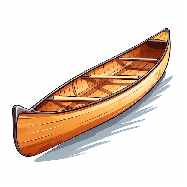 there is a wooden boat that is sitting on the ground generative ai