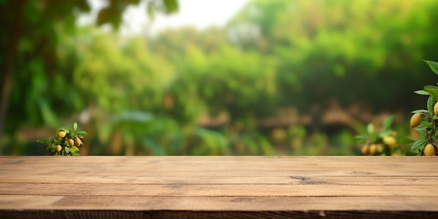 there is a wooden table with a bunch of lemons on it generative ai