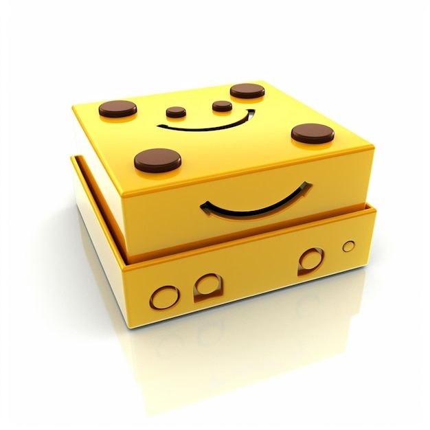 There is a yellow box with a smiley face on it generative ai