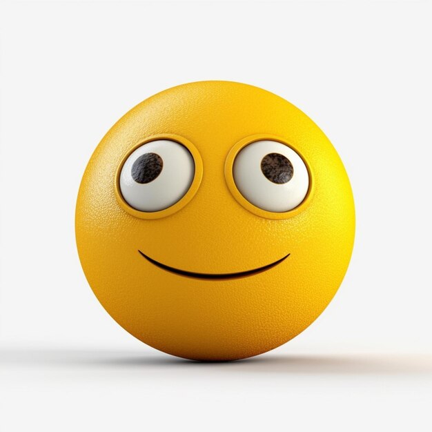 there is a yellow smiley face with two eyes and a smile on it generative ai