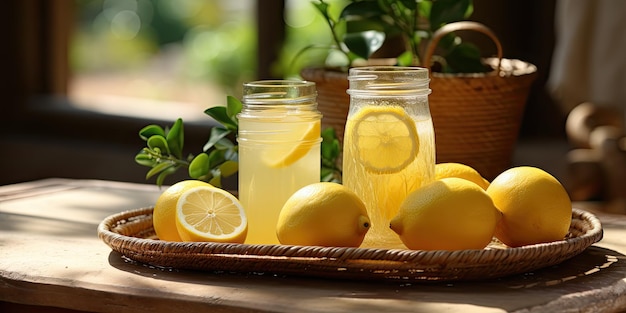 There was sunshine in front of them with freshly squeezed juice lemons stacked high on a wooden t