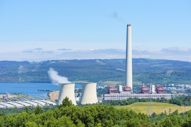 thermal power plant for electricity production in nature environment