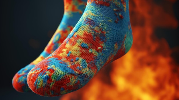 Photo thermal socks close up