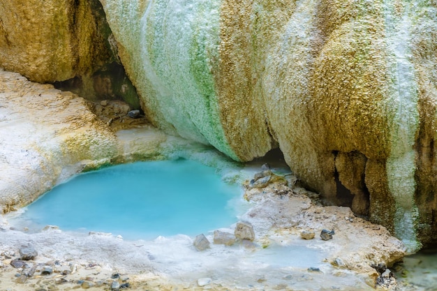 Thermal springs San Filippo in Val D'Orcia Italy