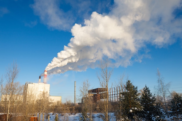 Thermische centrale in de winter