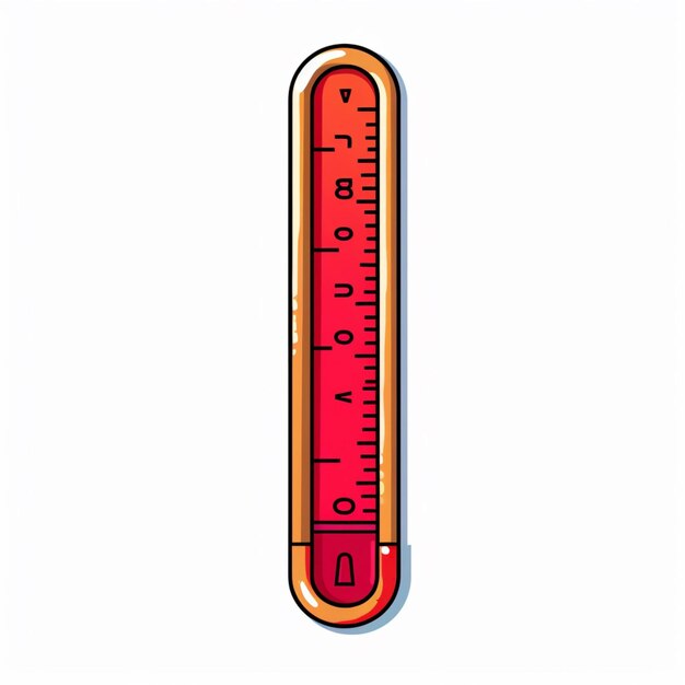 Thermometer 2d cartoon vector illustratie op witte achtergrond