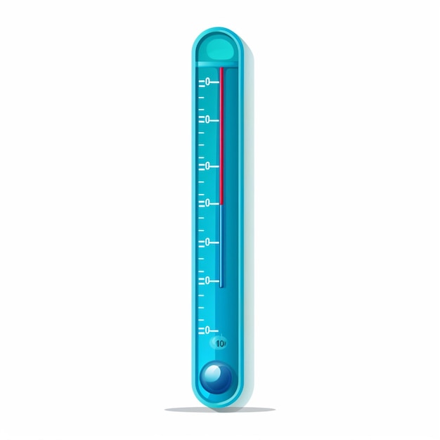 Thermometer 2d cartoon vector illustratie op witte achtergrond