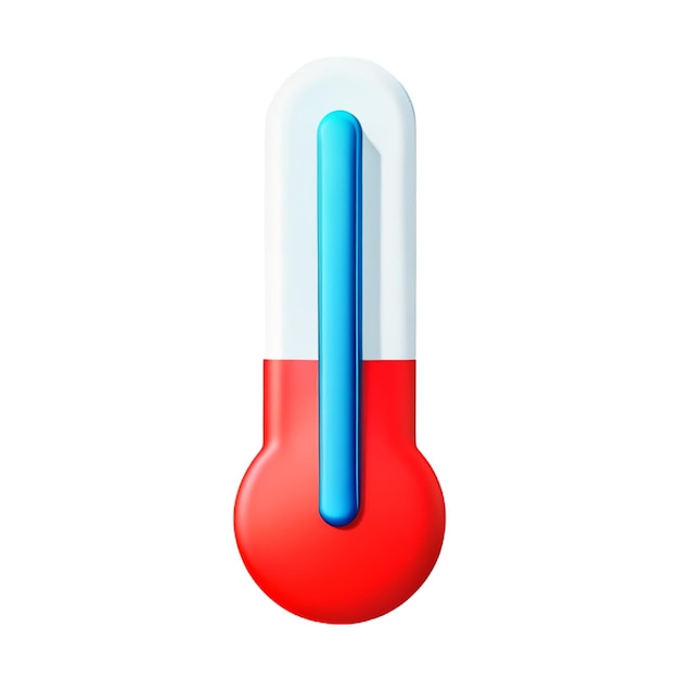 Thermometer 3D illustratie pictogram ontwerp