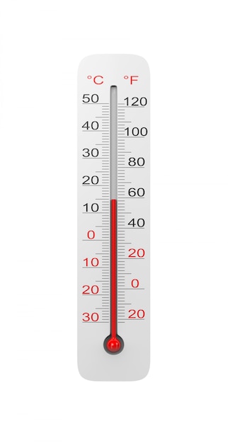 Thermometer die op Wit wordt geïsoleerd