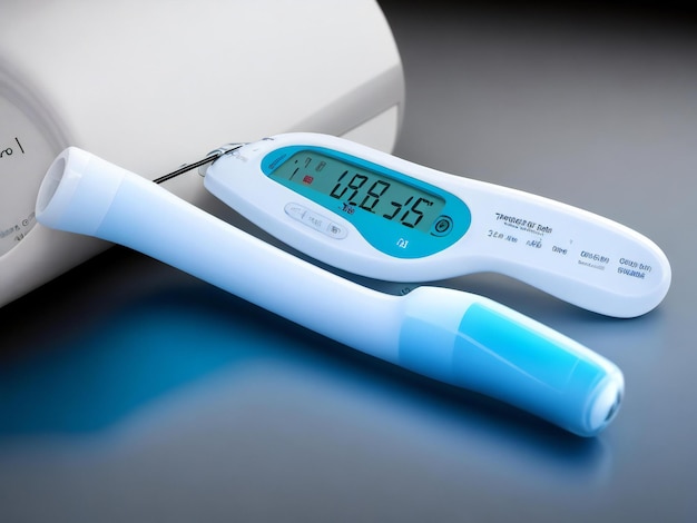 Thermometer with high temperature and medicine ai generated