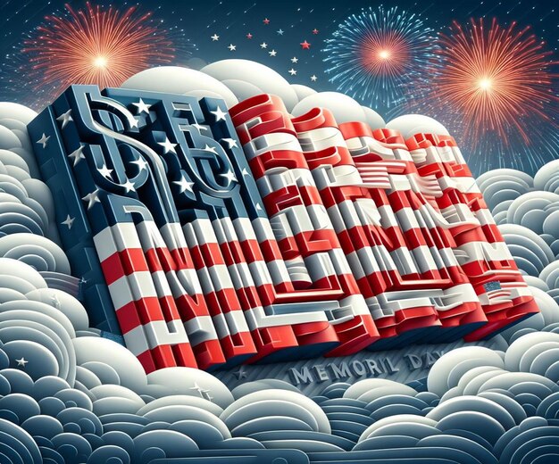 These 3D illustrations are made for various American events including the Memorial Day event