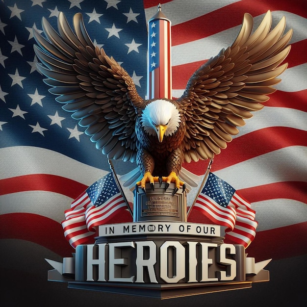 These 3D illustrations are made for various American events including the Memorial Day event