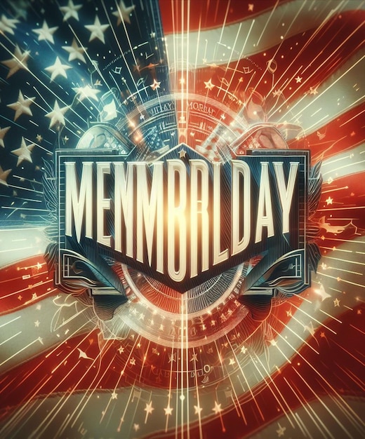 Photo these 3d illustrations are made for various american events including the memorial day event