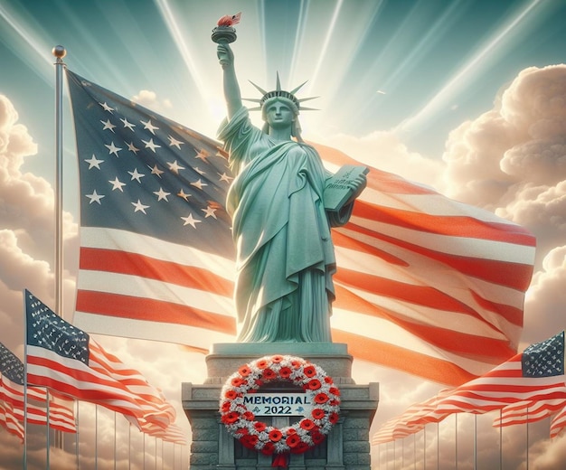These 3D illustrations are made for various American events including the Memorial Day event