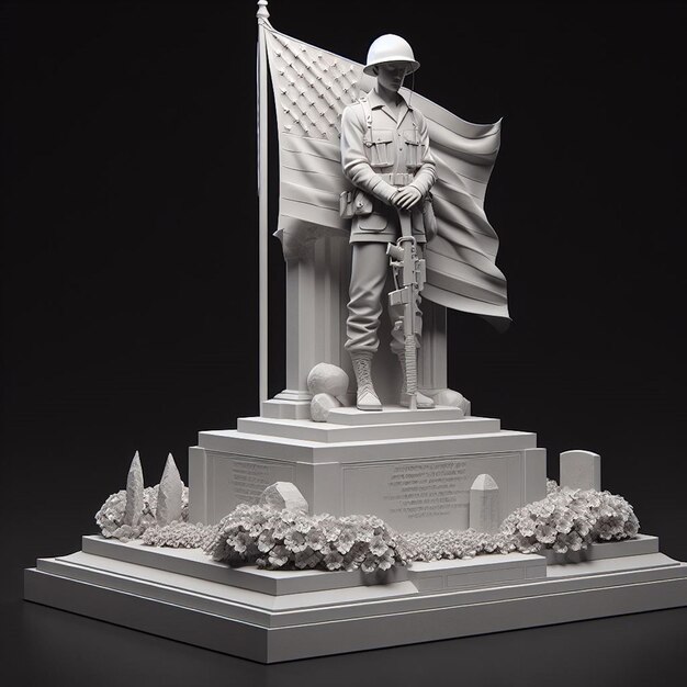 These 3D illustrations are made for various American events including the Memorial Day event