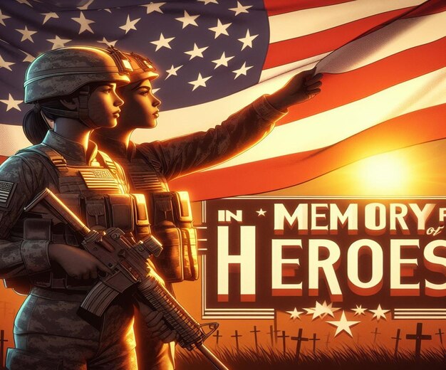 These 3D illustrations are made for various American events including the Memorial Day event