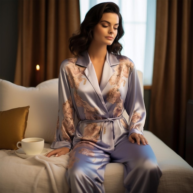 These women silk PJs are perfect combination for Silk Night Suit