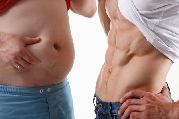 Темы для похудения толстого и спортивного мужчины