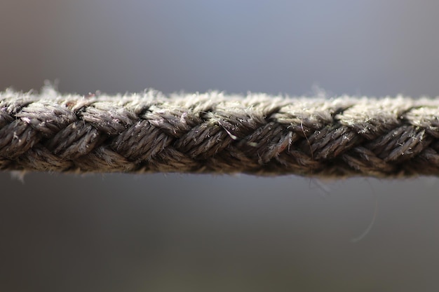 thick braided rope near, fiber rope