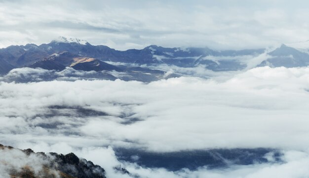 Густой туман на перевале Гуле