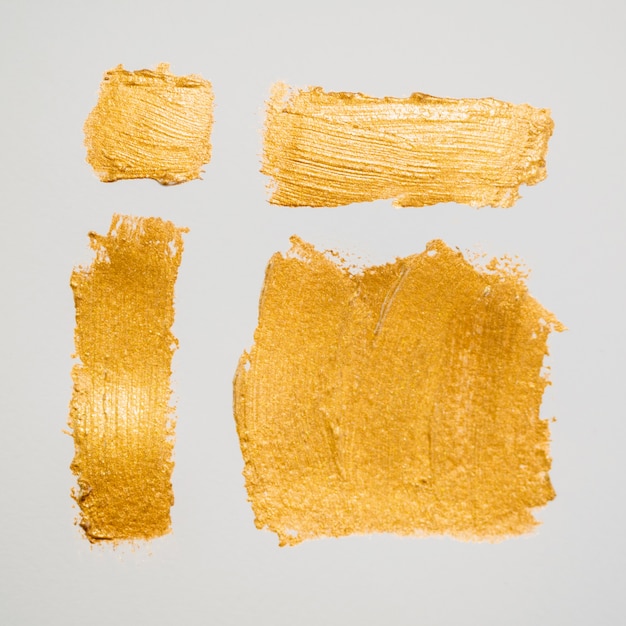 Thick gold composition paint brushes