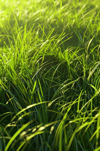 thick green grass in the meadow Generative AI