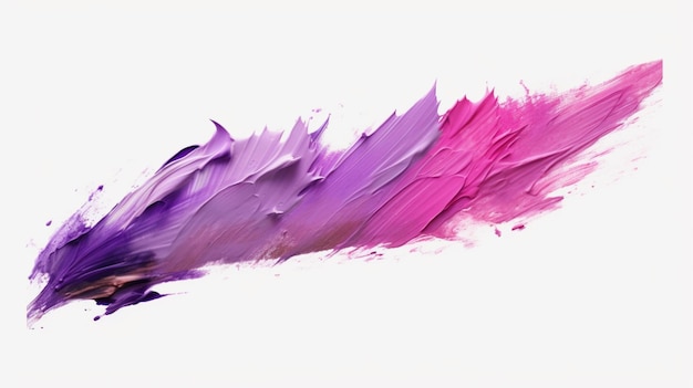 thick pink and purple acrylic oil paint brush stroke Ai Generative