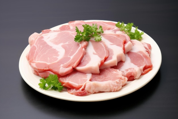 Thick Plate raw pork Generate Ai