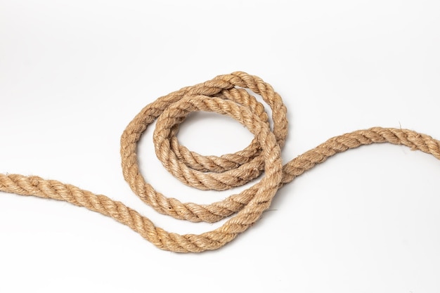thick rope on a white background
