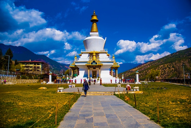 Photo thimphu monastery in bhutan