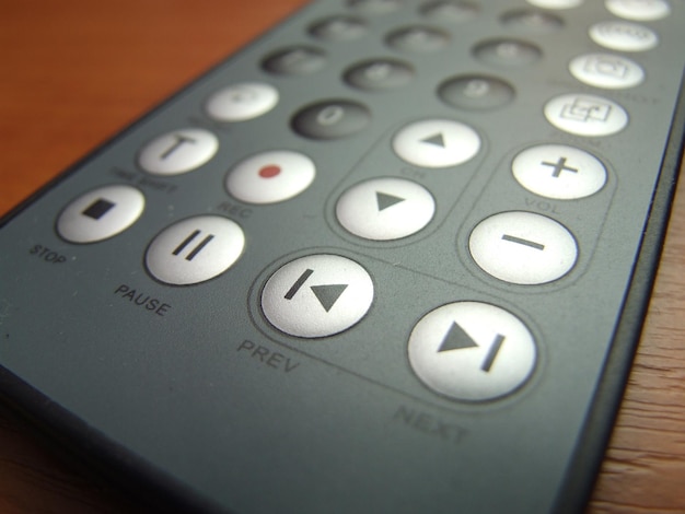 thin remote closeup