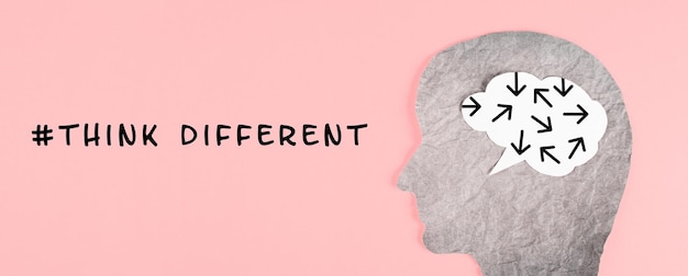 Think different, head with brain, being a nonconformist,
standing out from the crowd, creative