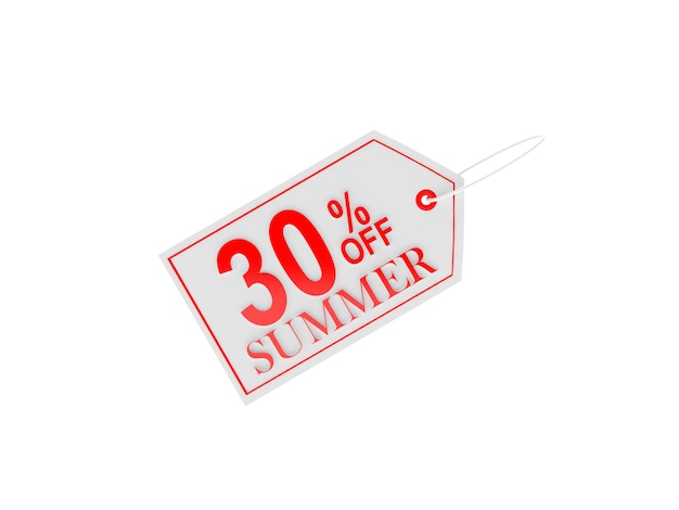 Thirty percent summer discount price tag