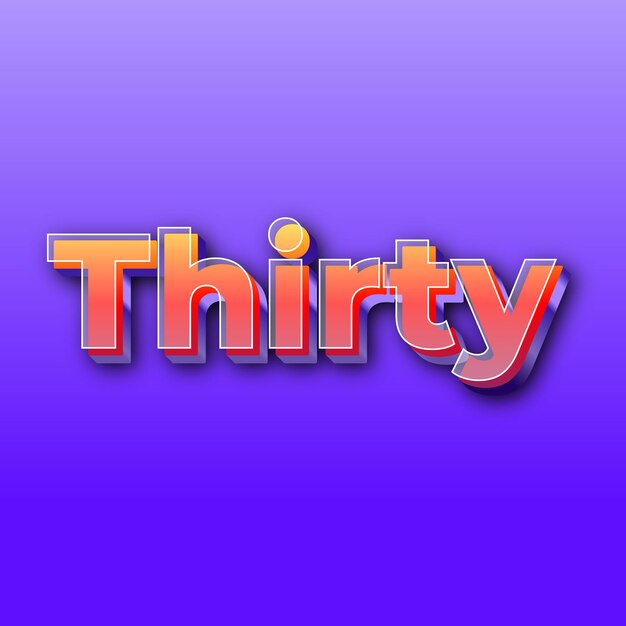 ThirtyText effect JPG gradient purple background card photo