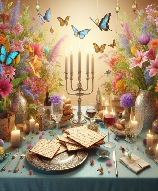 This 3d beautiful illustration is made for the Passover event