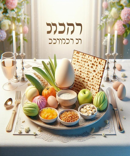 This 3d beautiful illustration is made for the Passover event