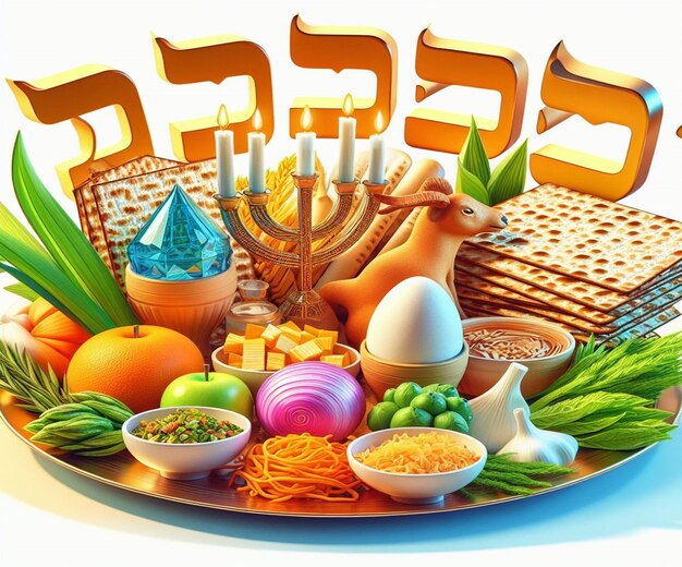 Photo this 3d beautiful illustration is made for the passover event