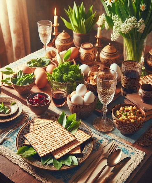 Photo this 3d beautiful illustration is made for the passover event