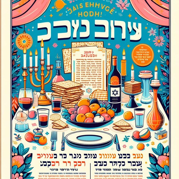 This 3d beautiful illustration is made for the Passover event