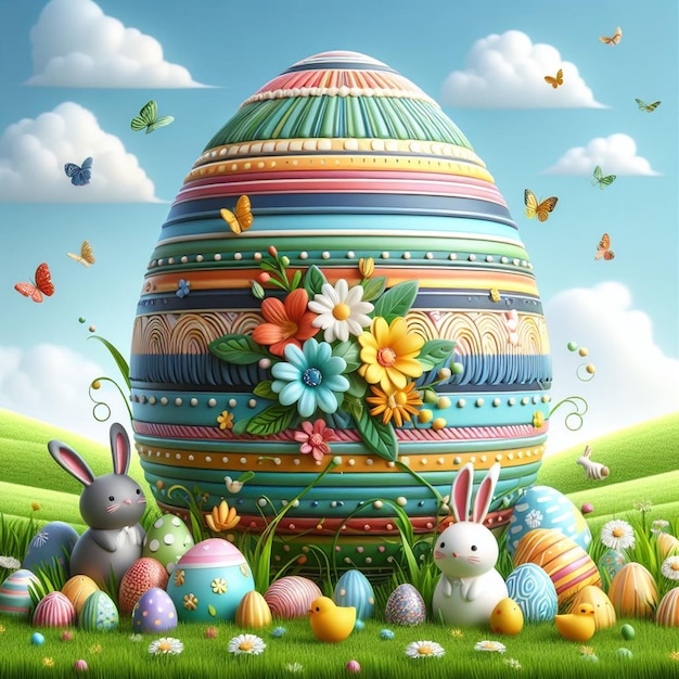 This 3d design is created for Happy Easter Monday