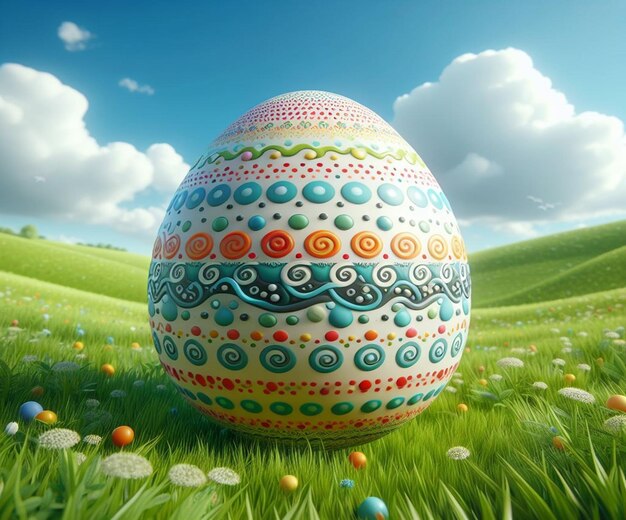 Photo this 3d design is created for happy easter monday