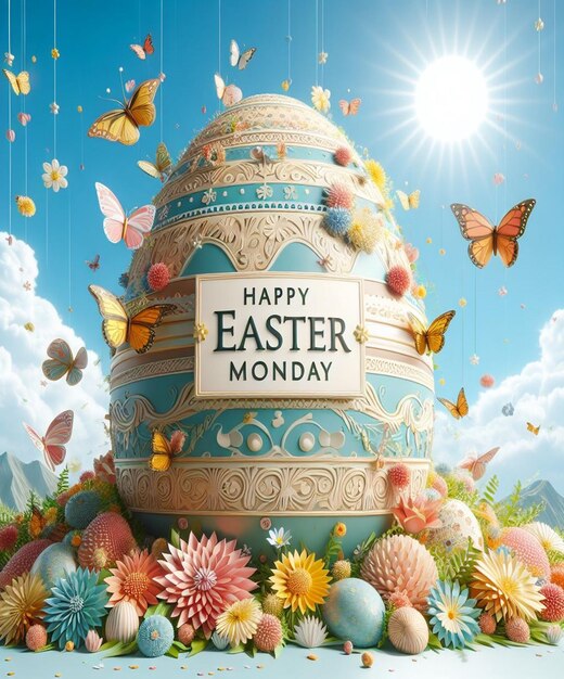 This 3d design is created for Happy Easter Monday