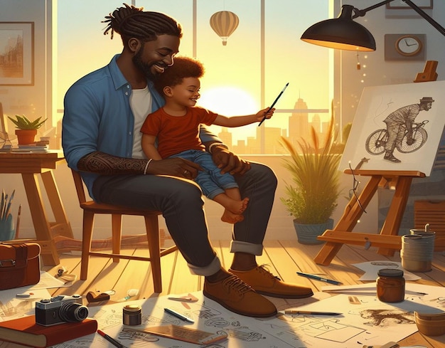 This 3d illustration is designed for Happy Fathers day