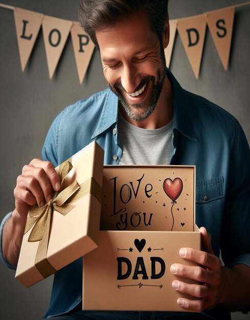 Foto questa illustrazione 3d è progettata per happy fathers day