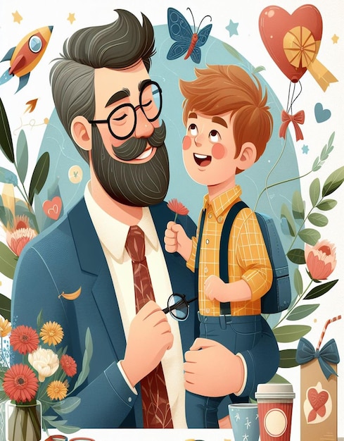 This 3d illustration is designed for Happy Fathers day